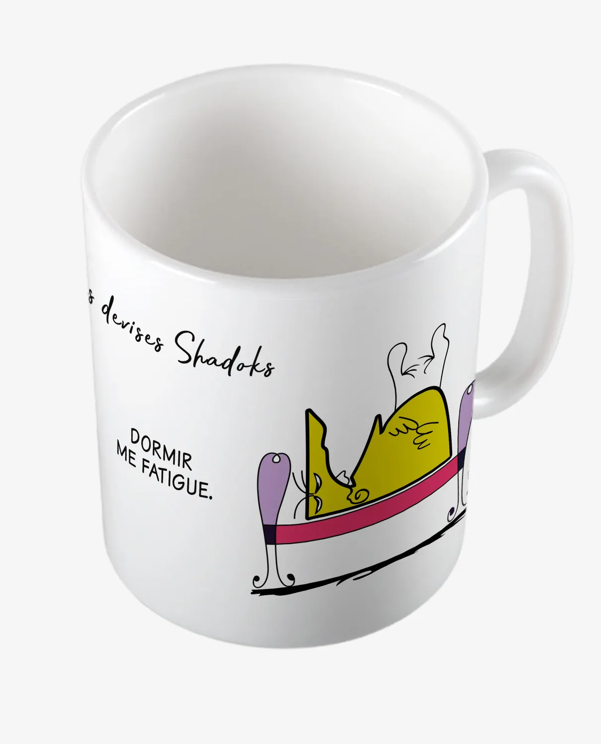 Pixgoodies Les Shadoks Dormir me fatigue mug céramique