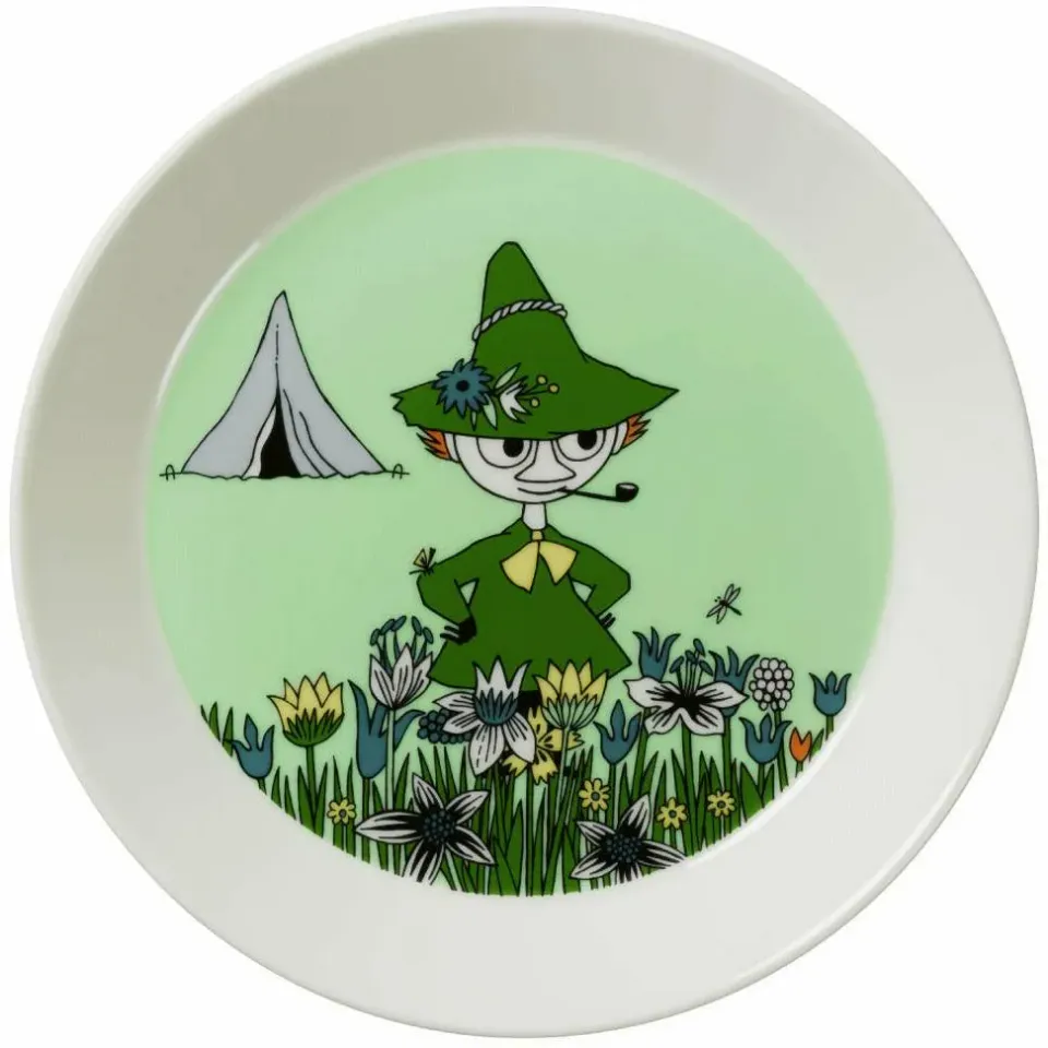 Moomintroll Snufkin assiette verte 19 cm
