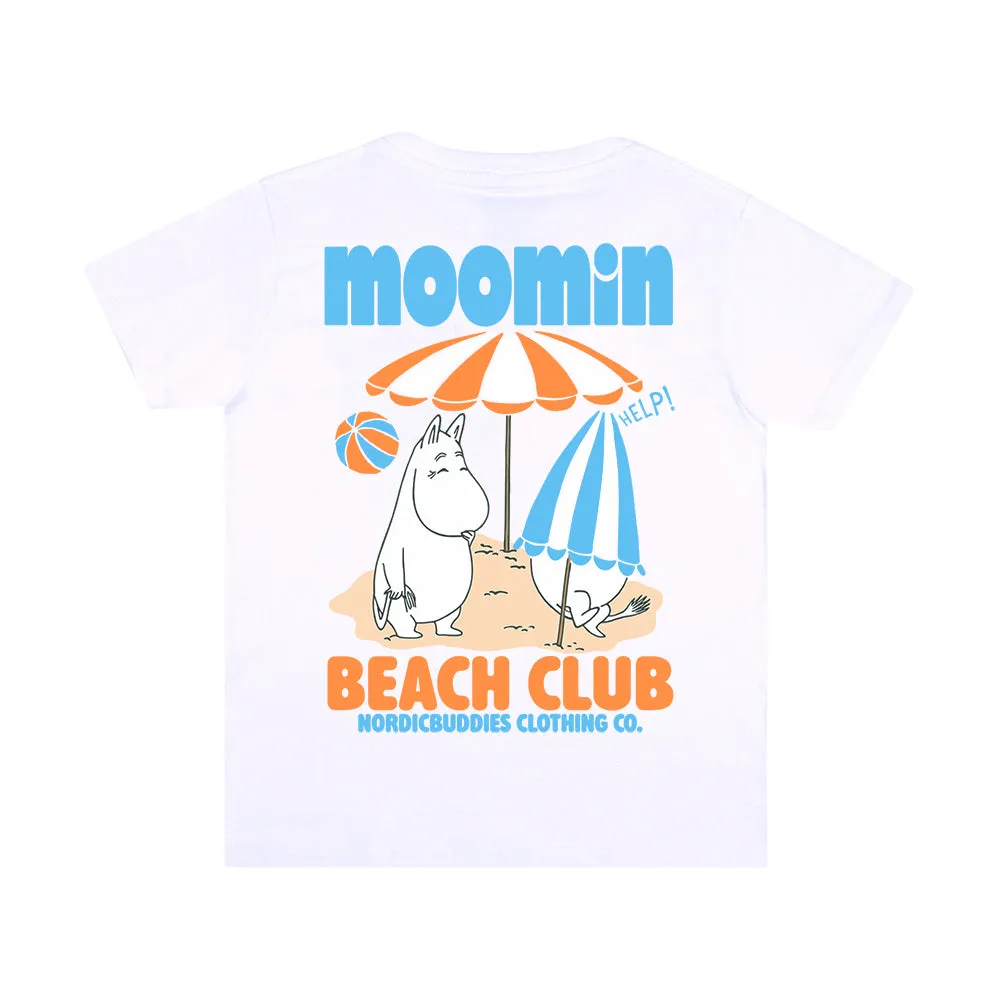 Moomintroll Kids T-Shirt blanc coton plage