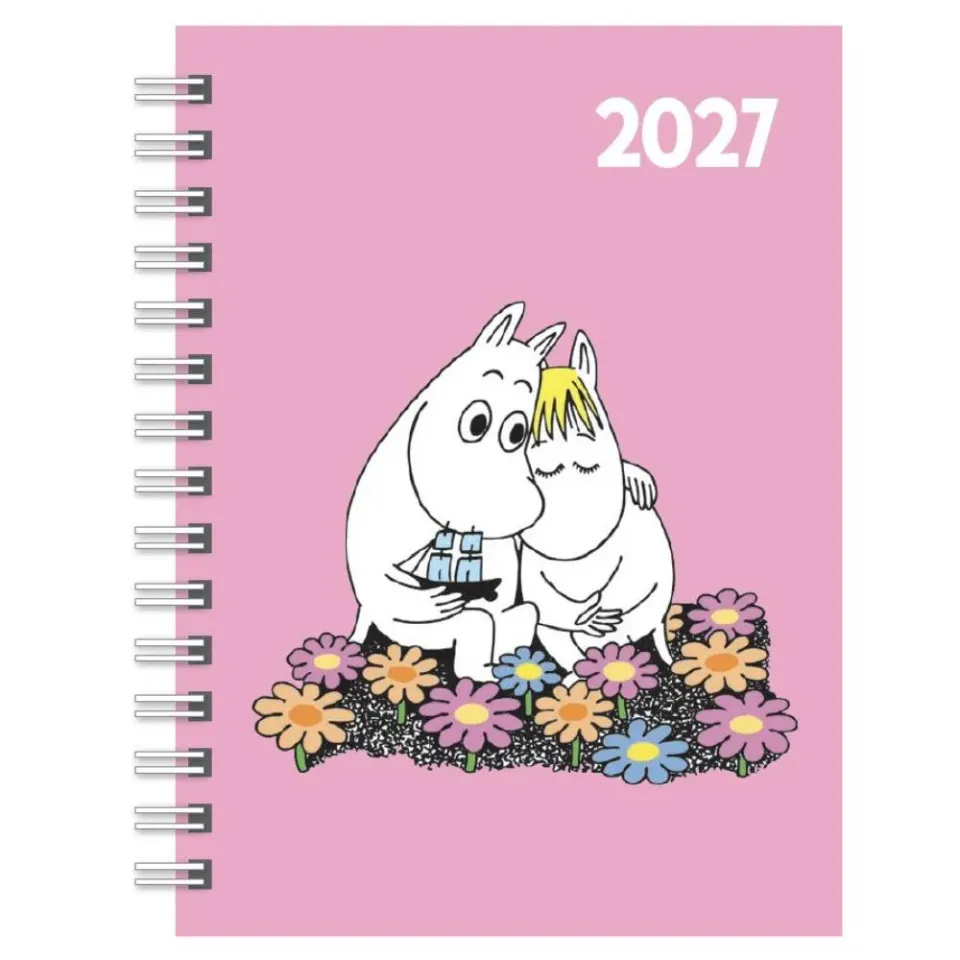 Moomintroll Love Diary agenda 2027 rose A6