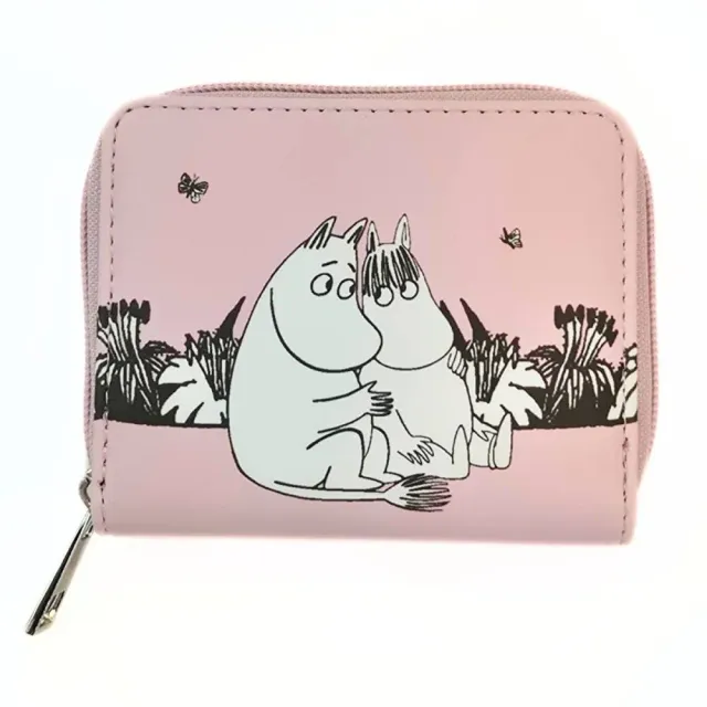 Moomintroll Hug portefeuille rose zippé polyester