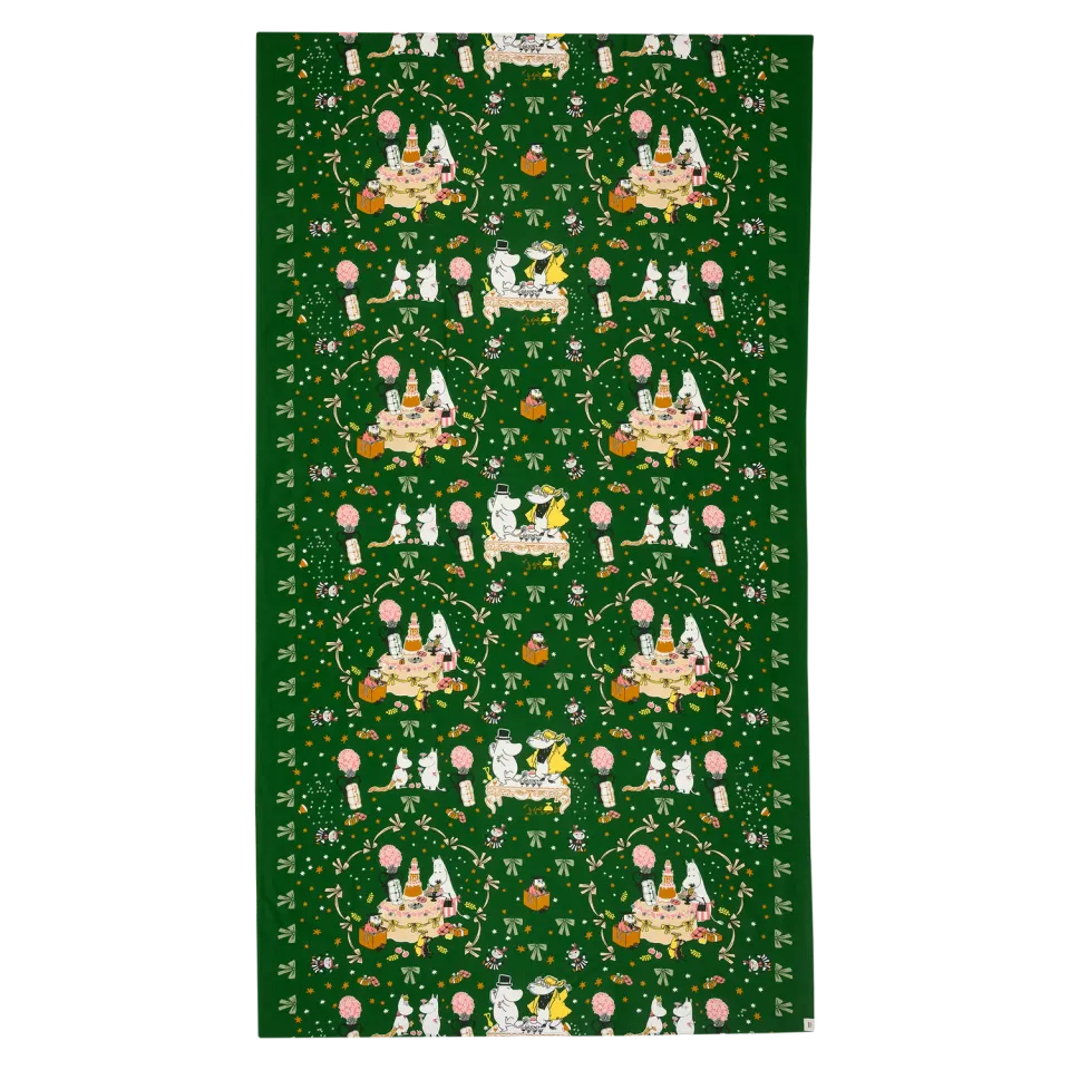 Moomintroll Gift of Love nappe 250x140 cm verte coton