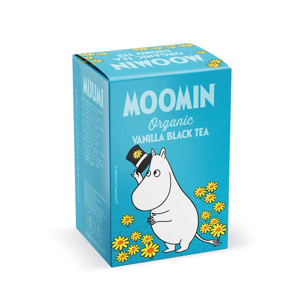 Moomintroll Moominpappa thé noir vanille bio 20 sachets
