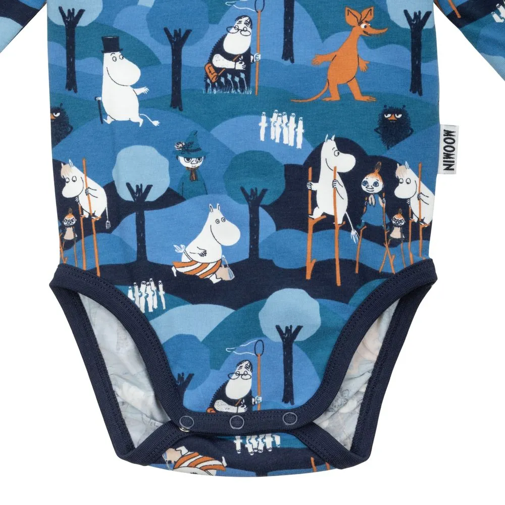 Moomintroll Moomin Adventure body bébé bleu coton bio