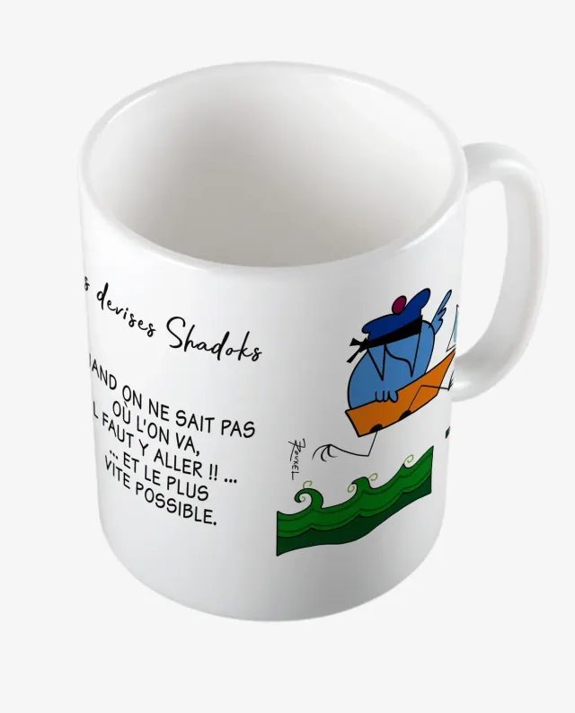 Pixgoodies Les Shadoks mug Faut-il vraiment savoir où on va dans la vie