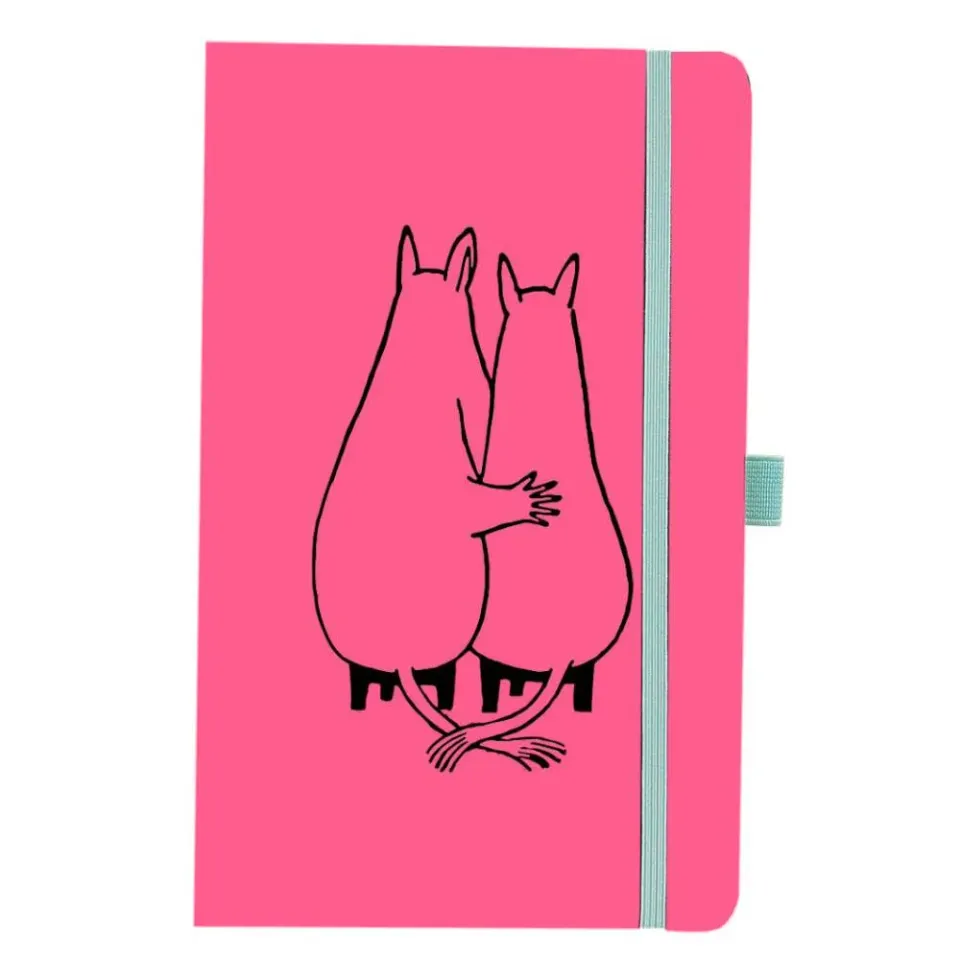 Moomintroll Hug carnet A5 rose simili cuir 192 pages