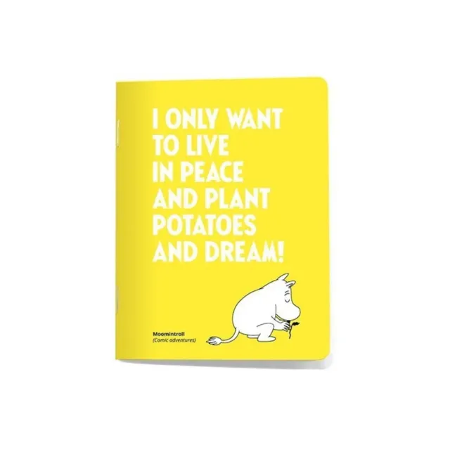 Moomintroll Potatoes carnet mini jaune 9 cm