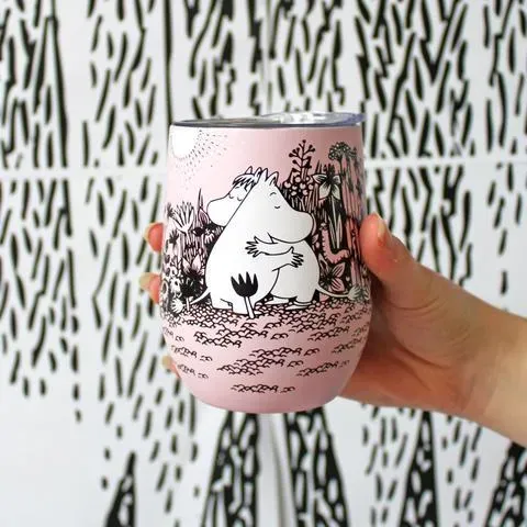 Moomintroll Love keep cup rose 350 ml inox