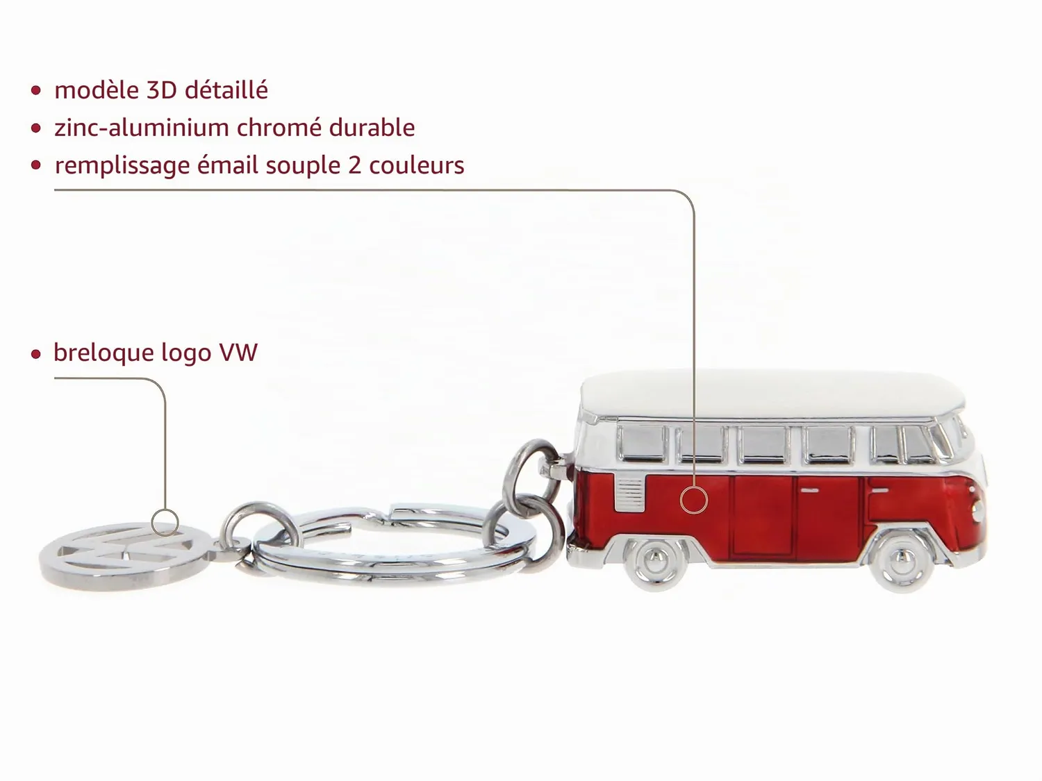 Brisa VW Collection T1 Bus porte-clés 3D métal