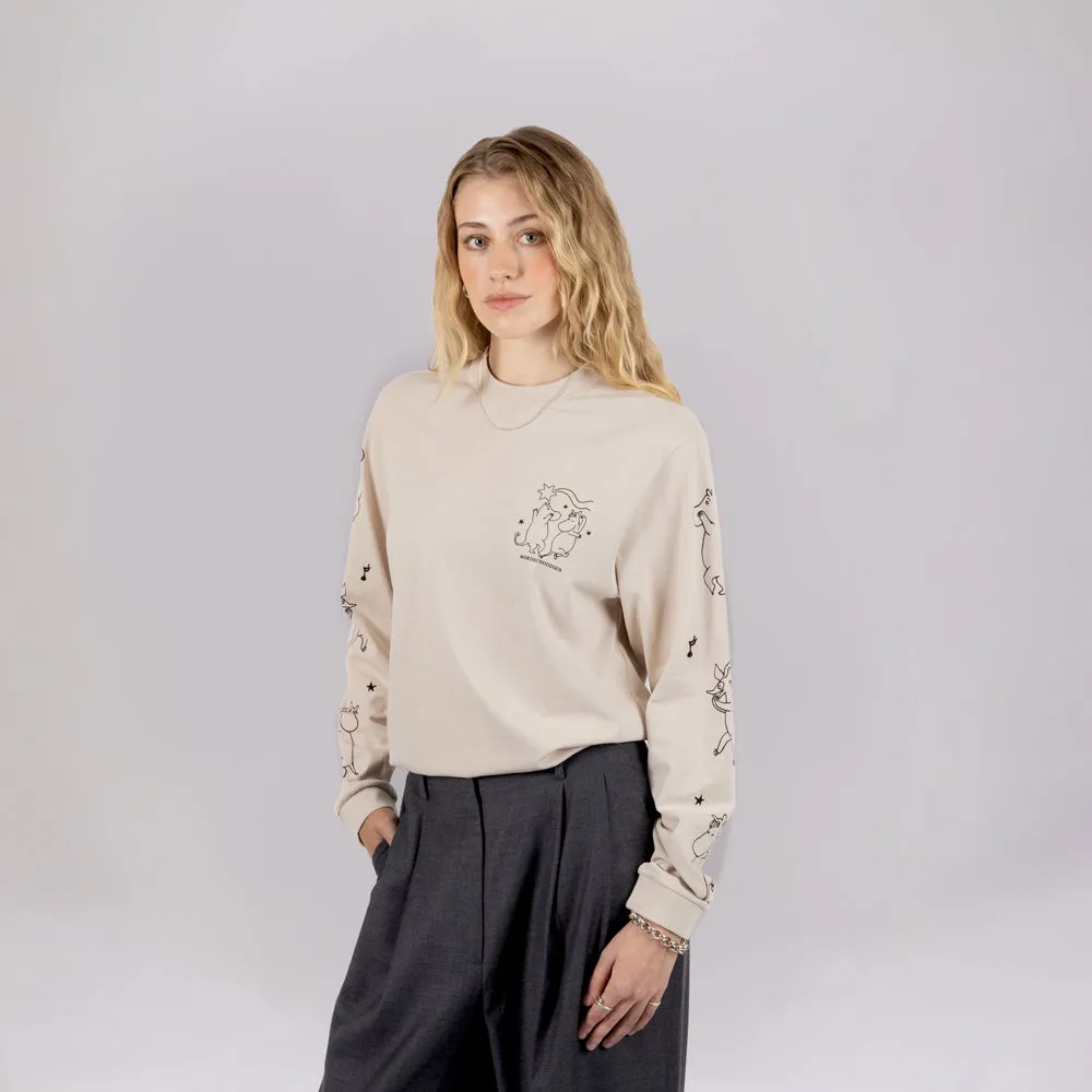 Moomintroll Comet Longsleeve écru coton bio
