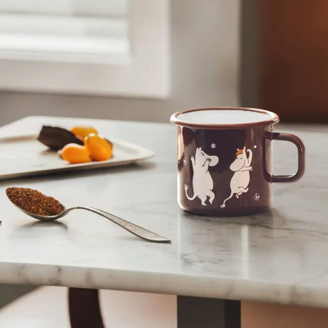 Moomintroll Comet mug émaillé marron 55 cl