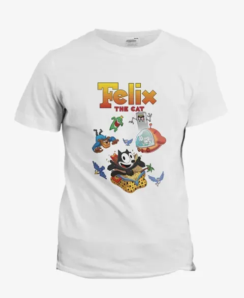 Pixgoodies Félix le Chat en jeux vidéo t-shirt coton