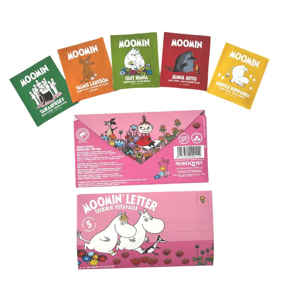 Moomintroll Letter thé en sachets 5 parfums enveloppe Moomin
