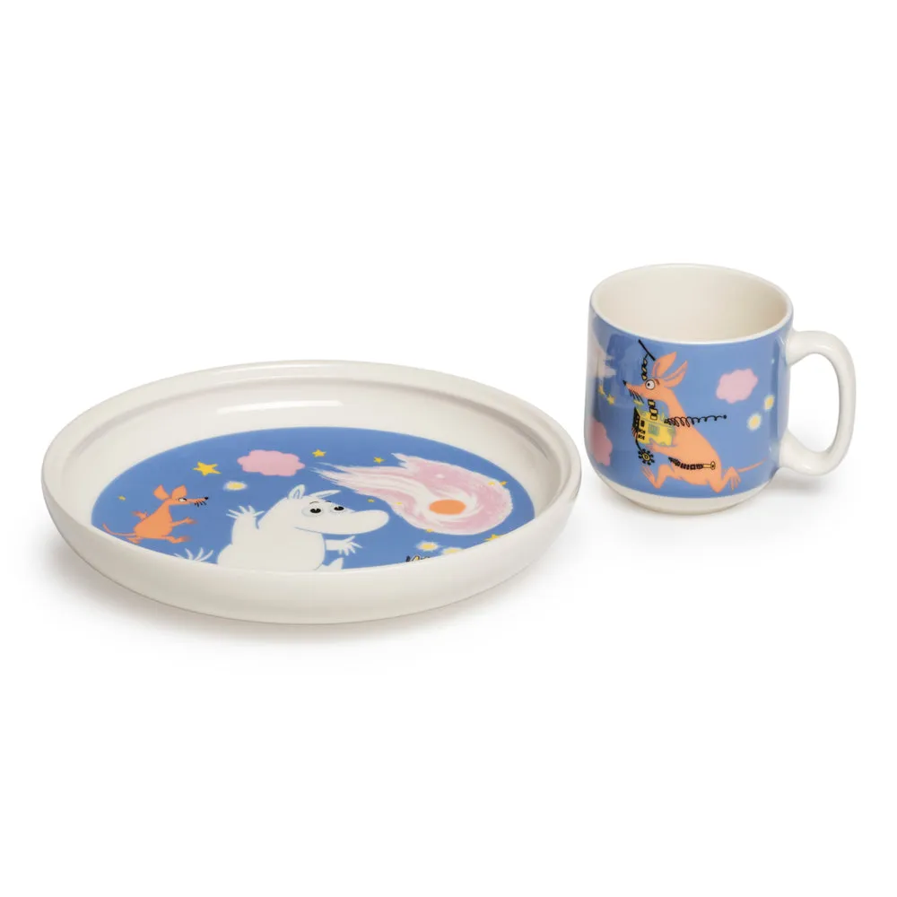 Moomintroll Space Adventure coffret repas enfant bleu 2 pièces
