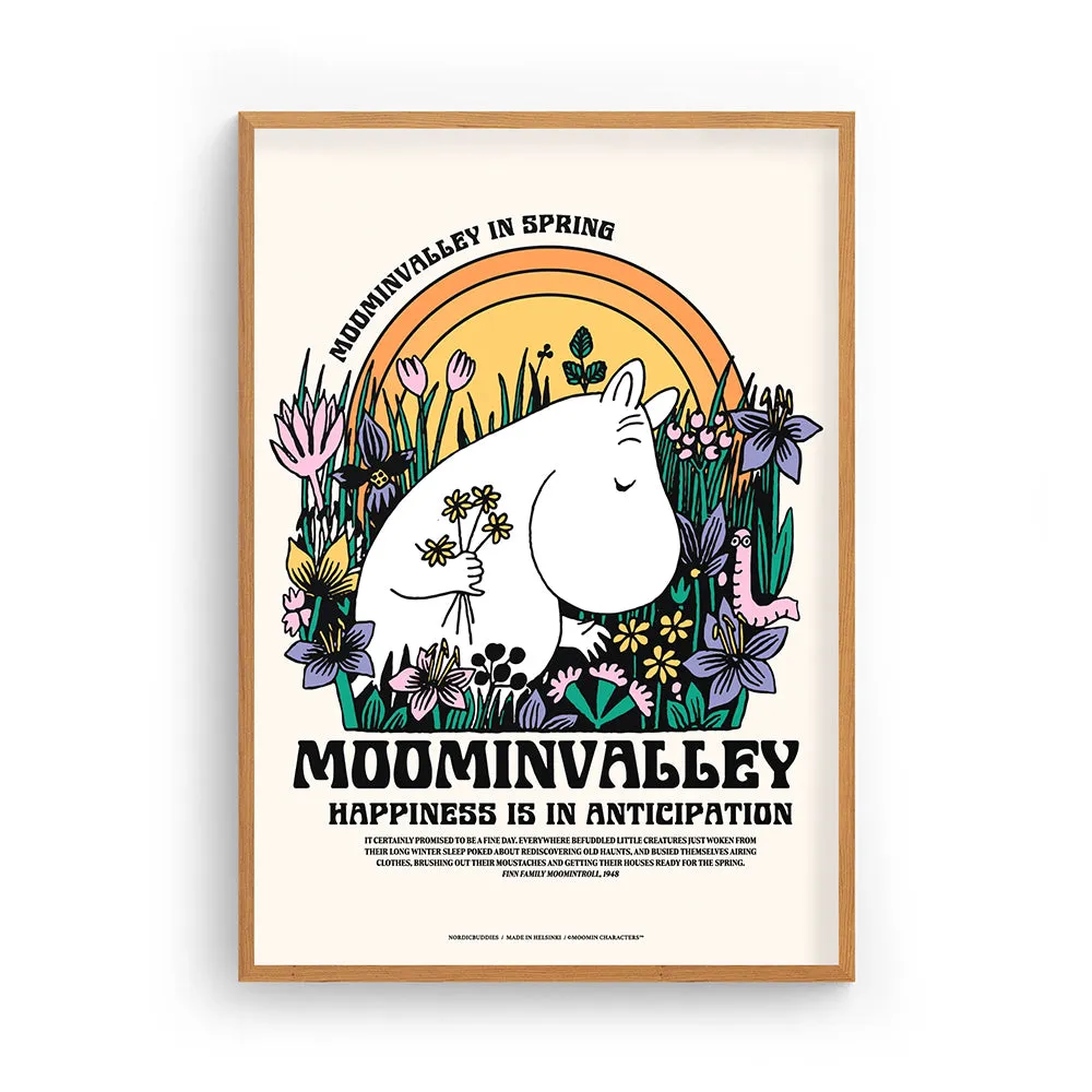 Moomintroll Happiness poster blanc papier 200g