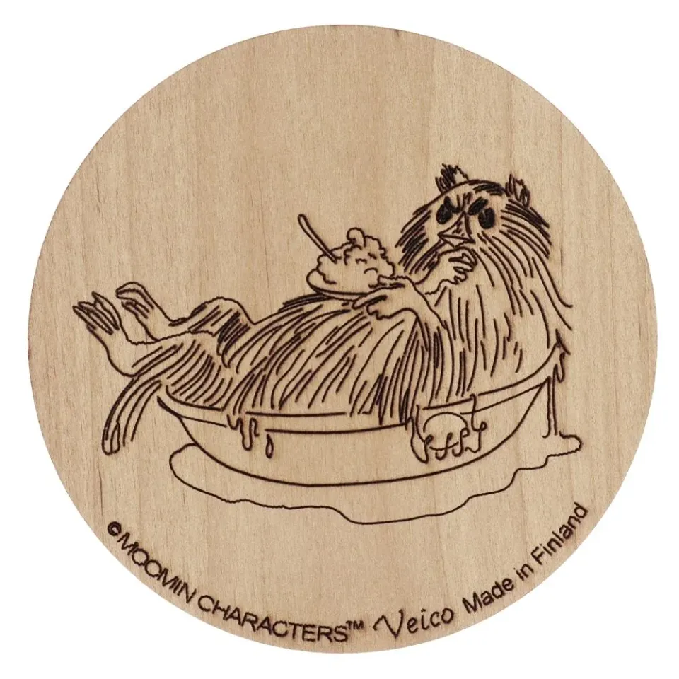 Moomintroll The Muskrat dessous de verre bouleau 9,5 cm