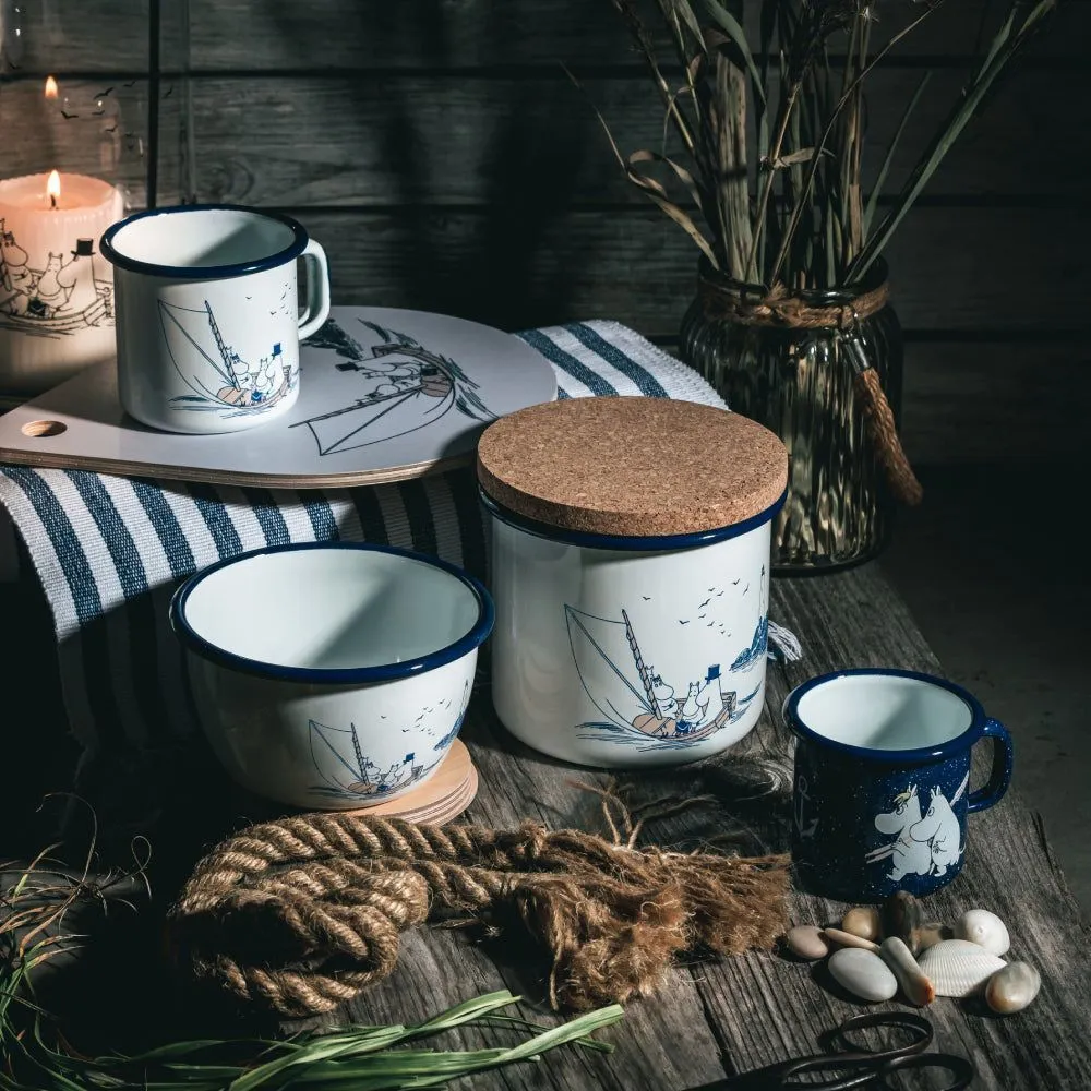 Moomintroll Sailors Mug émaillé famille en mer