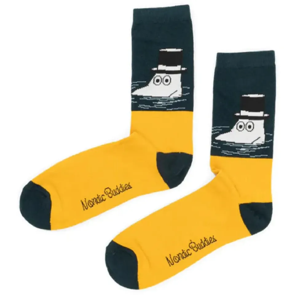 Moomintroll Moominpappa Swimming chaussettes 40-45 jaunes coton