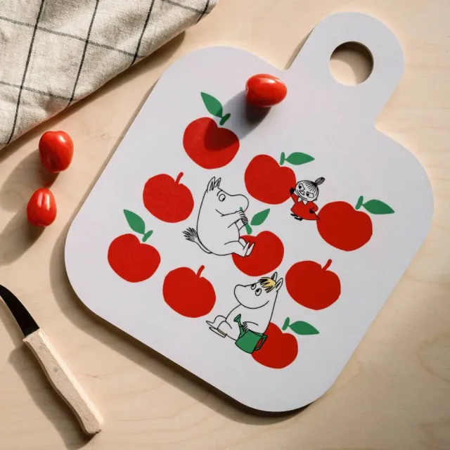 Moomintroll Joyfull Apples planche 25x32cm rouge