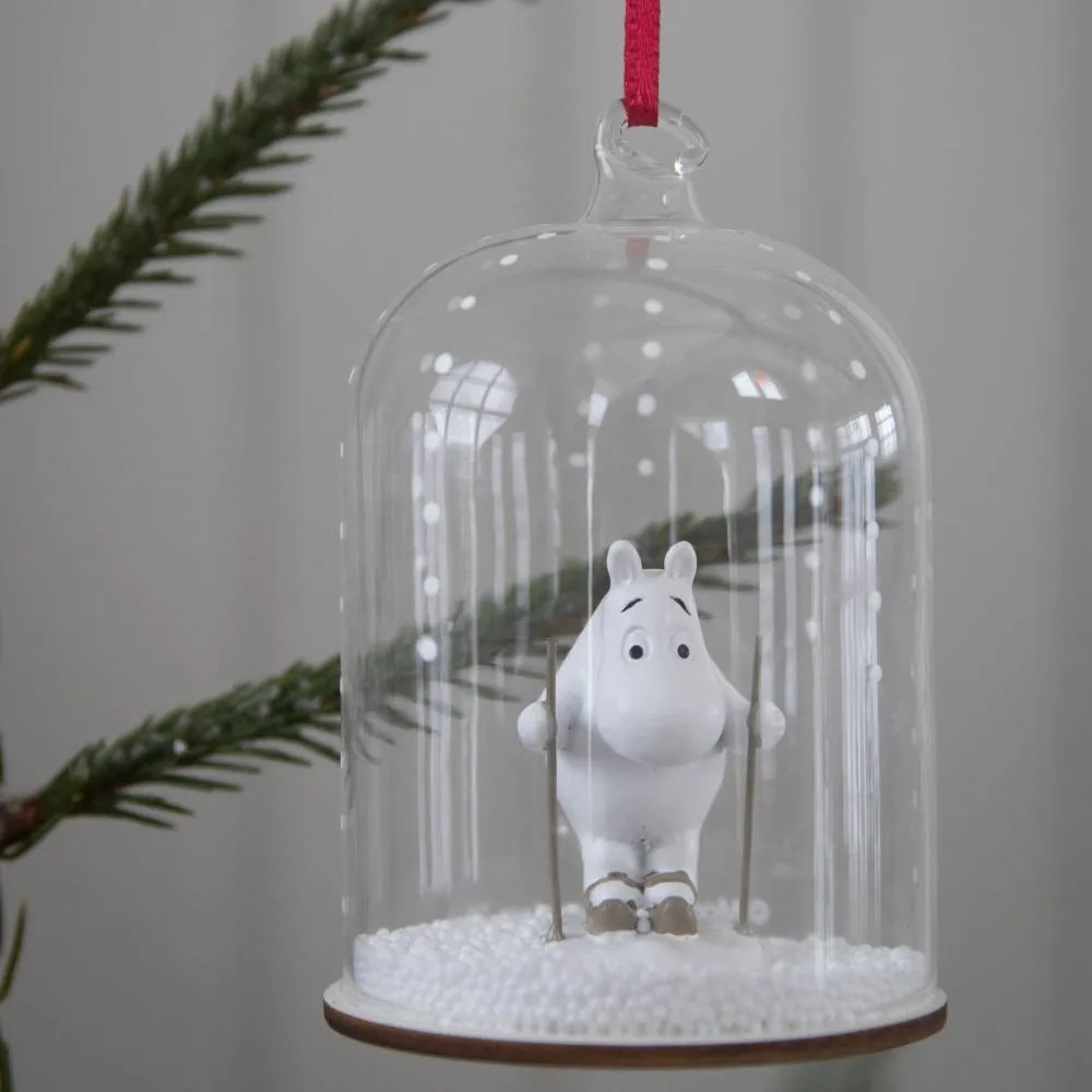 Moomintroll dôme décoration à suspendre ski 11 cm