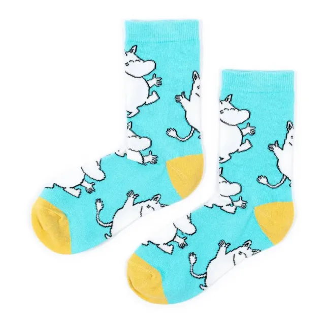 Moomintroll Happy chaussettes coton turquoise 36-42