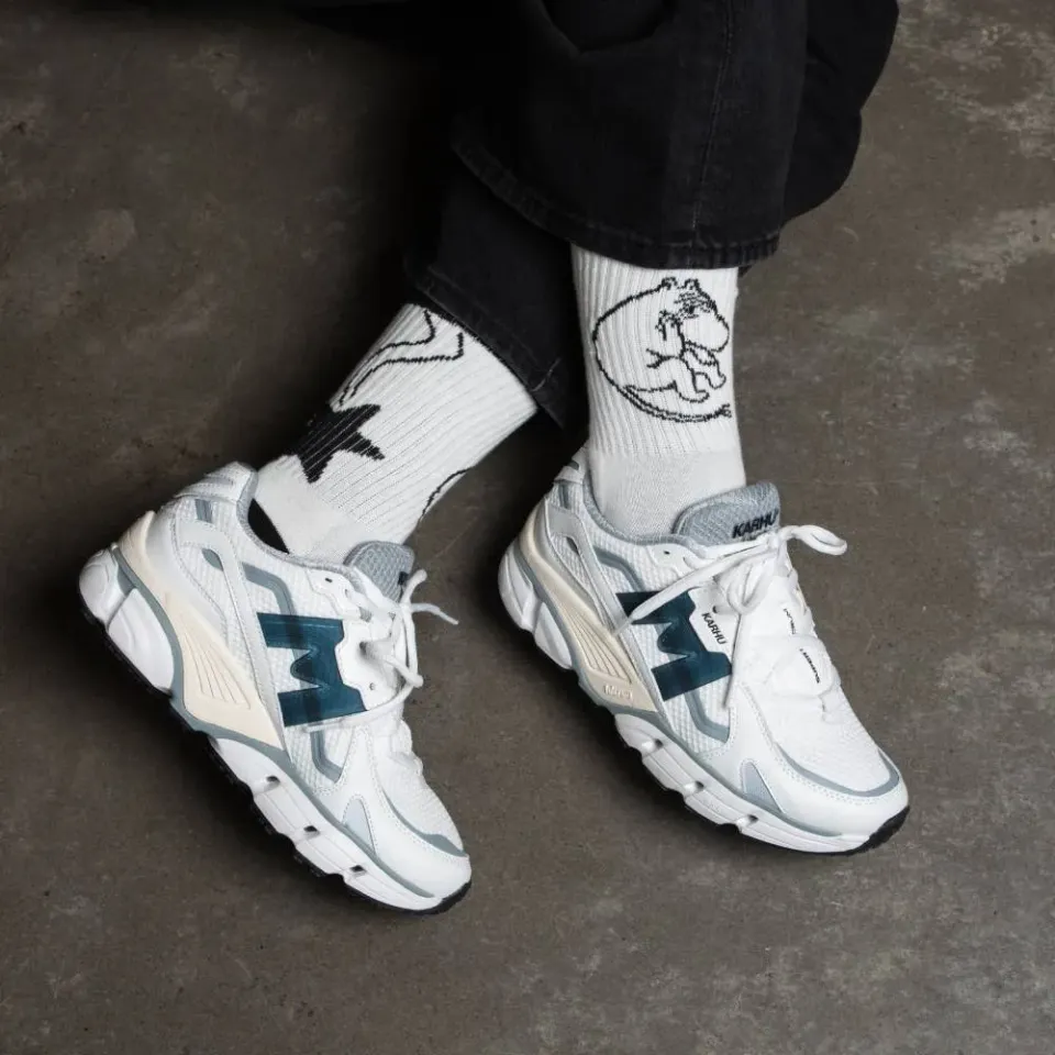 Moomintroll Comet chaussettes rétro coton blanc