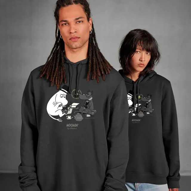 Moomintroll Moominpappa Typing hoodie noir
