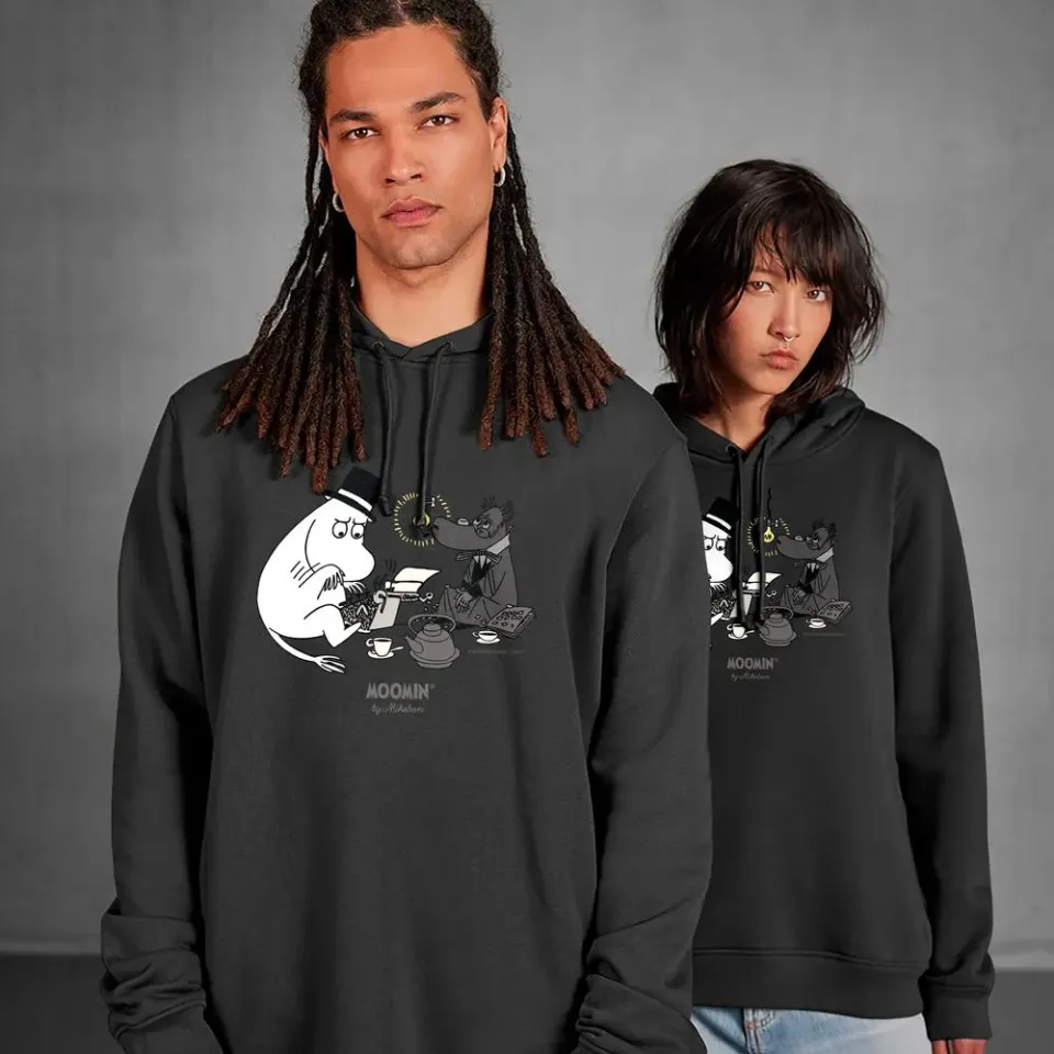Moomintroll Moominpappa Typing hoodie noir