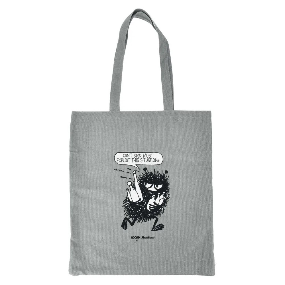 Moomintroll Stinky tote bag gris 39x35 cm bio