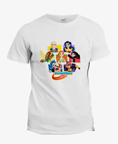 Pixgoodies DC Super Hero Girls t-shirt coton filles pouvoir