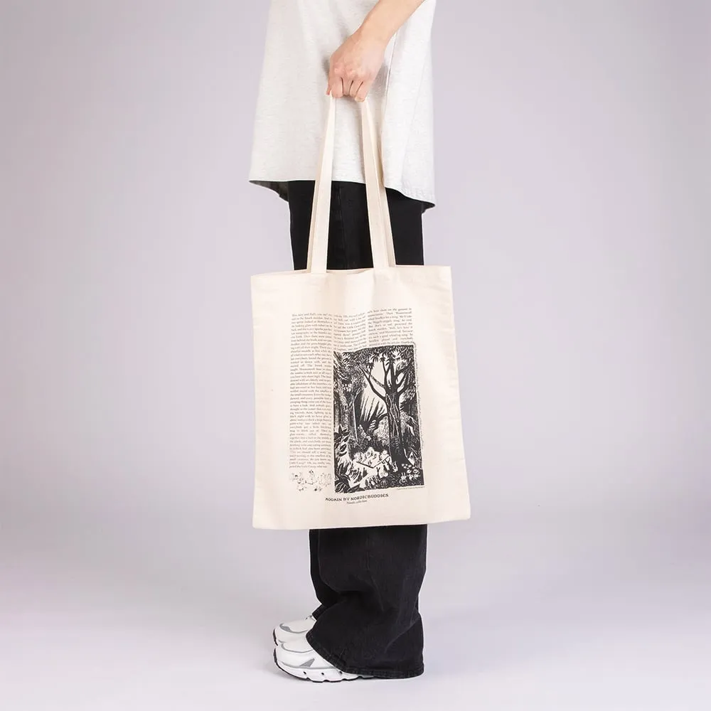 Moomintroll Comet sac cabas blanc coton 38 x 42 cm