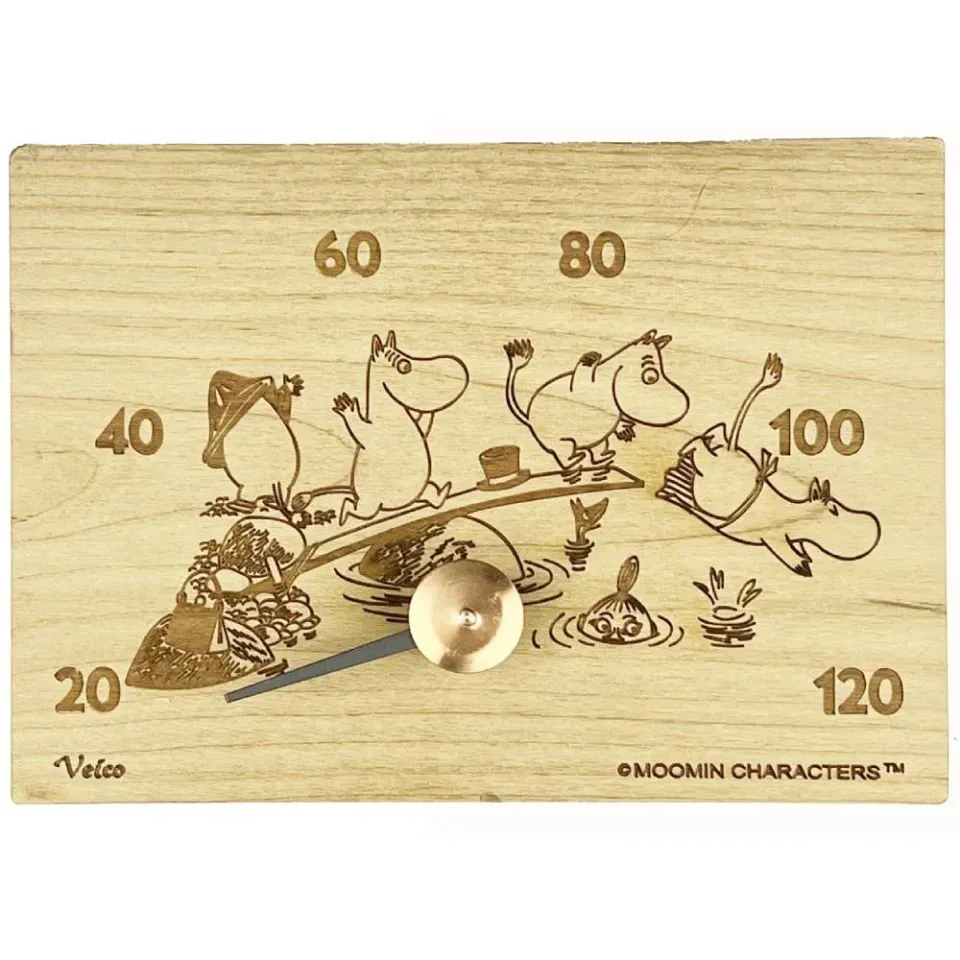 Moomintroll thermomètre sauna baignade bois