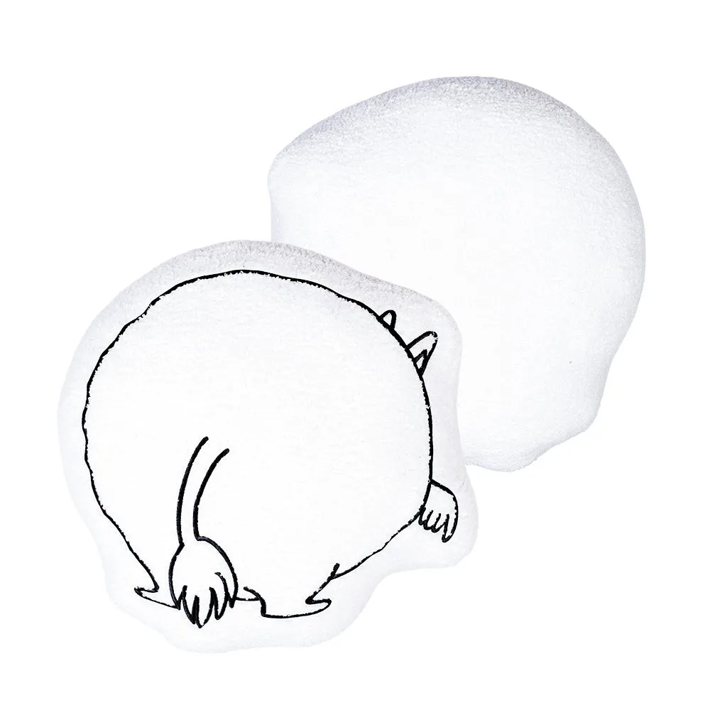Moomintroll Butt Coussin blanc 43 x 41 cm polyester