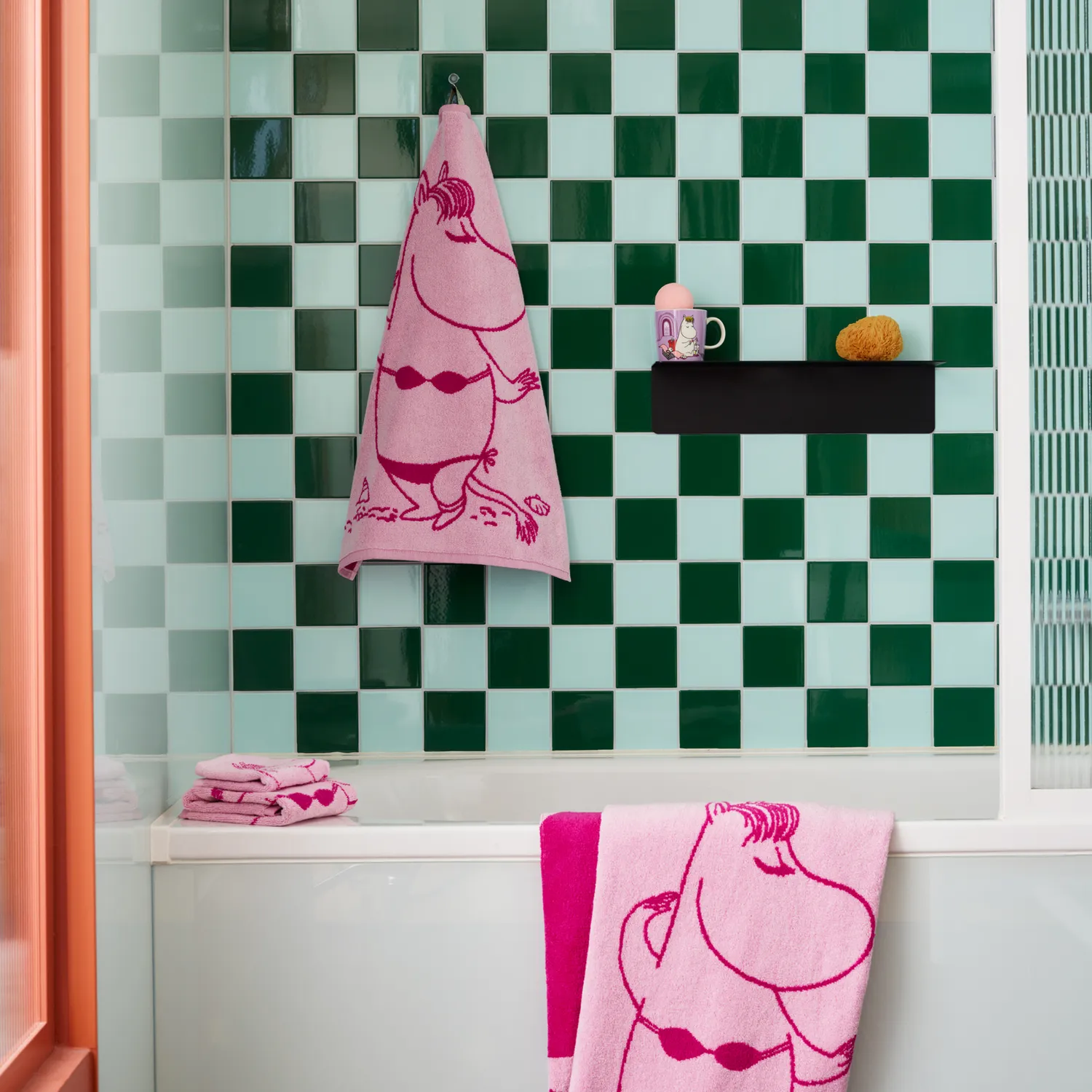 Moomintroll serviette de bain jacquard coton bio 70x140