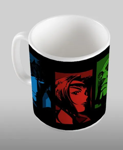 Pixgoodies Cowboy Bebop Spike et sa bande mug céramique 4 héros