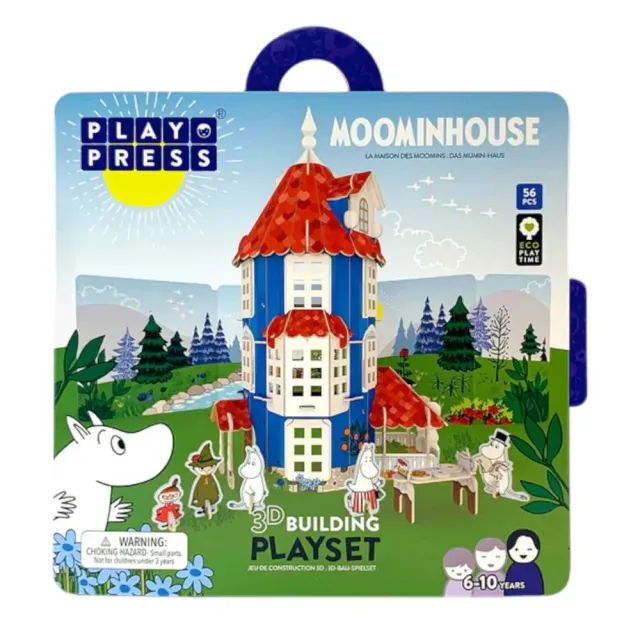 Moomintroll Moominhouse playset 3D maison 56 pièces éco