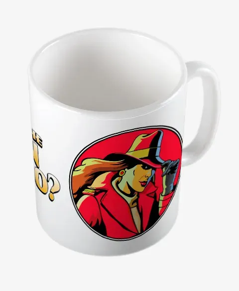 Pixgoodies Carmen Sandiego où se cache mug céramique