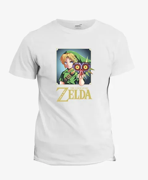 Pixgoodies Zelda Majora’s Mask t-shirt jeu vidéo Link