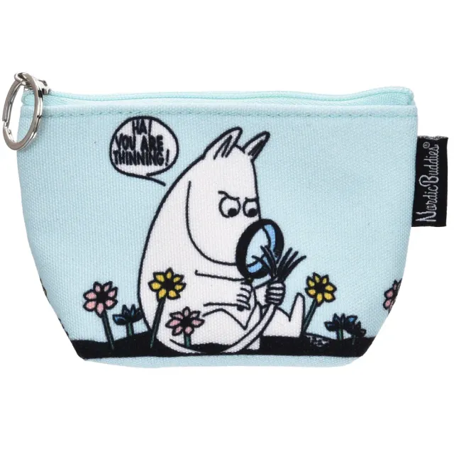 Moomintroll porte-monnaie toile bleu clair 9x8 cm