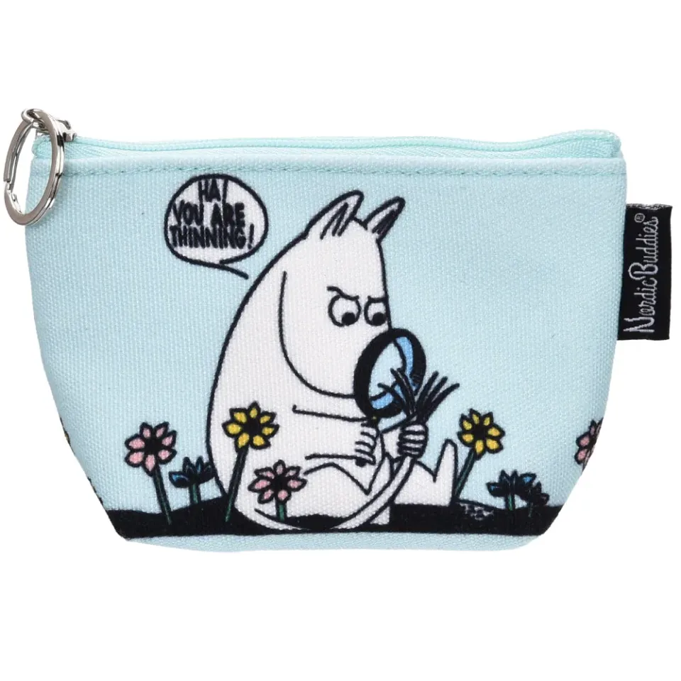 Moomintroll porte-monnaie toile bleu clair 9x8 cm