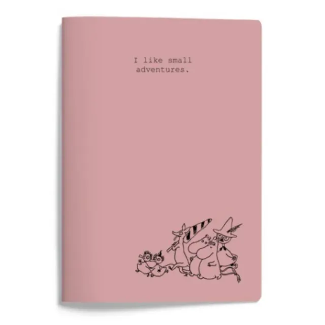 Moomintroll Adventures carnet A5 rose couverture souple
