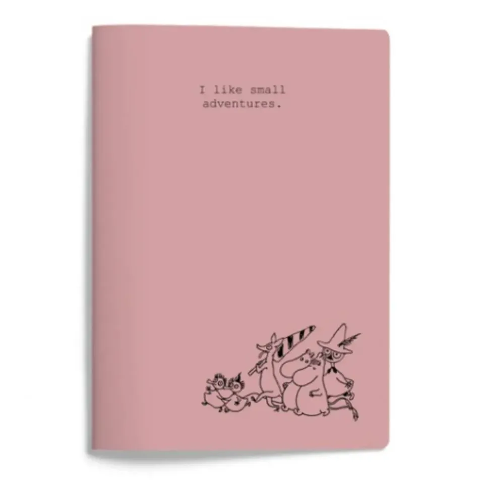 Moomintroll Adventures carnet A5 rose couverture souple