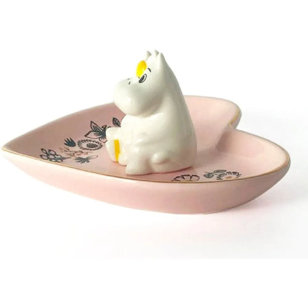 Moomintroll Love vide-poche porcelaine rose cœur