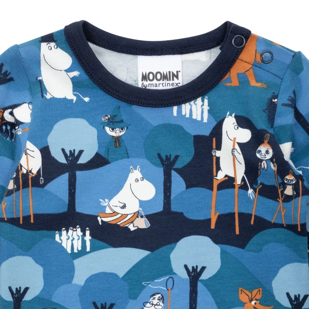 Moomintroll Moomin Adventure body bébé bleu coton bio