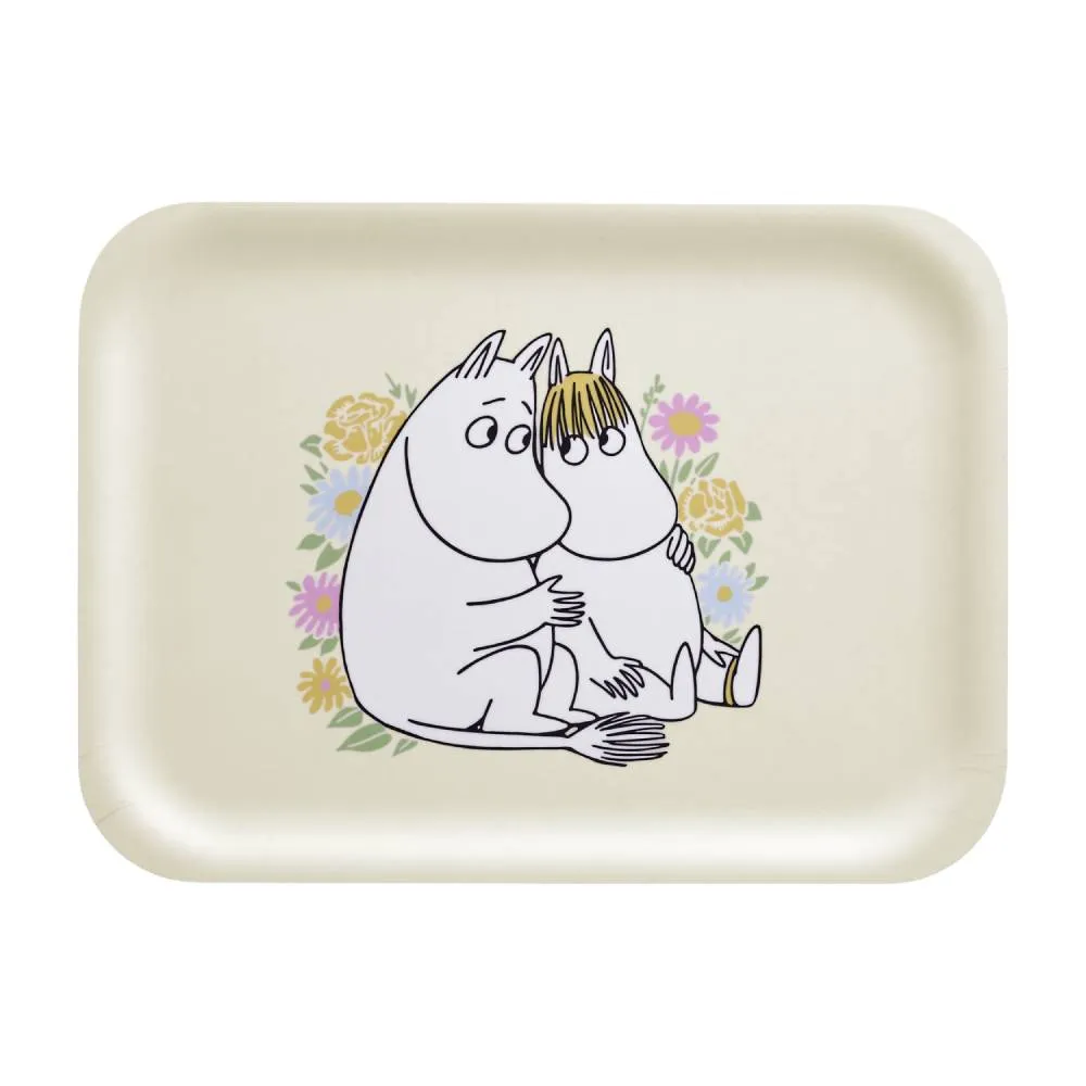 Moomintroll Flowers plateau blanc 27x20 cm