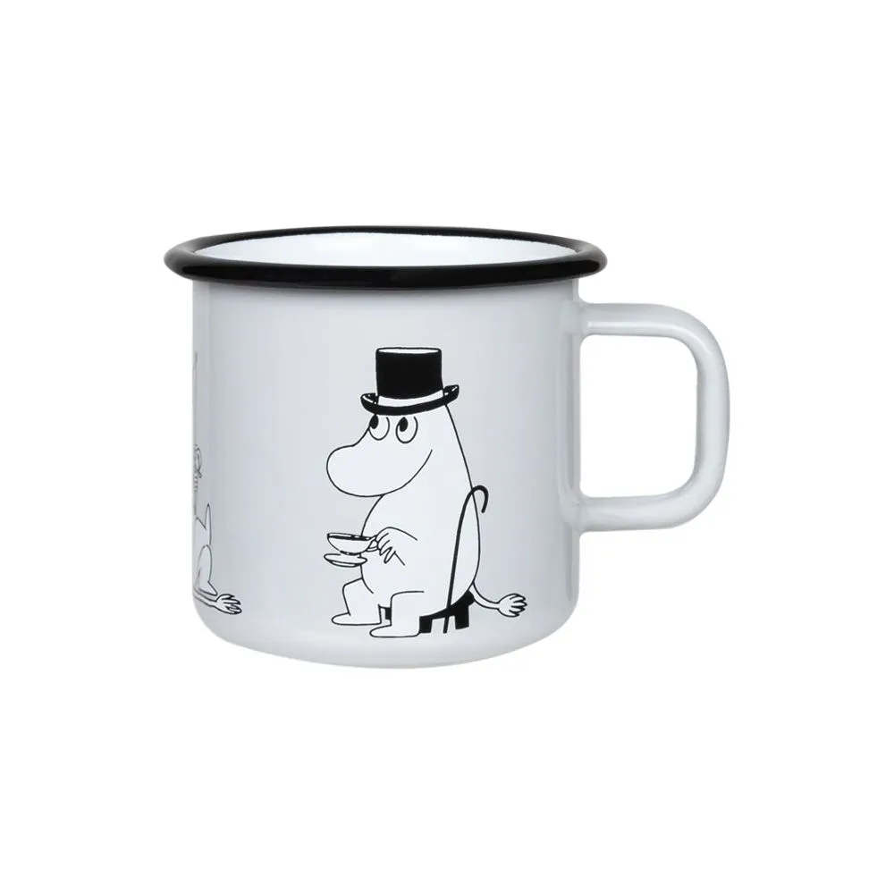 Moomintroll Retro Moominpappa mug émaillé gris 3,7 dl
