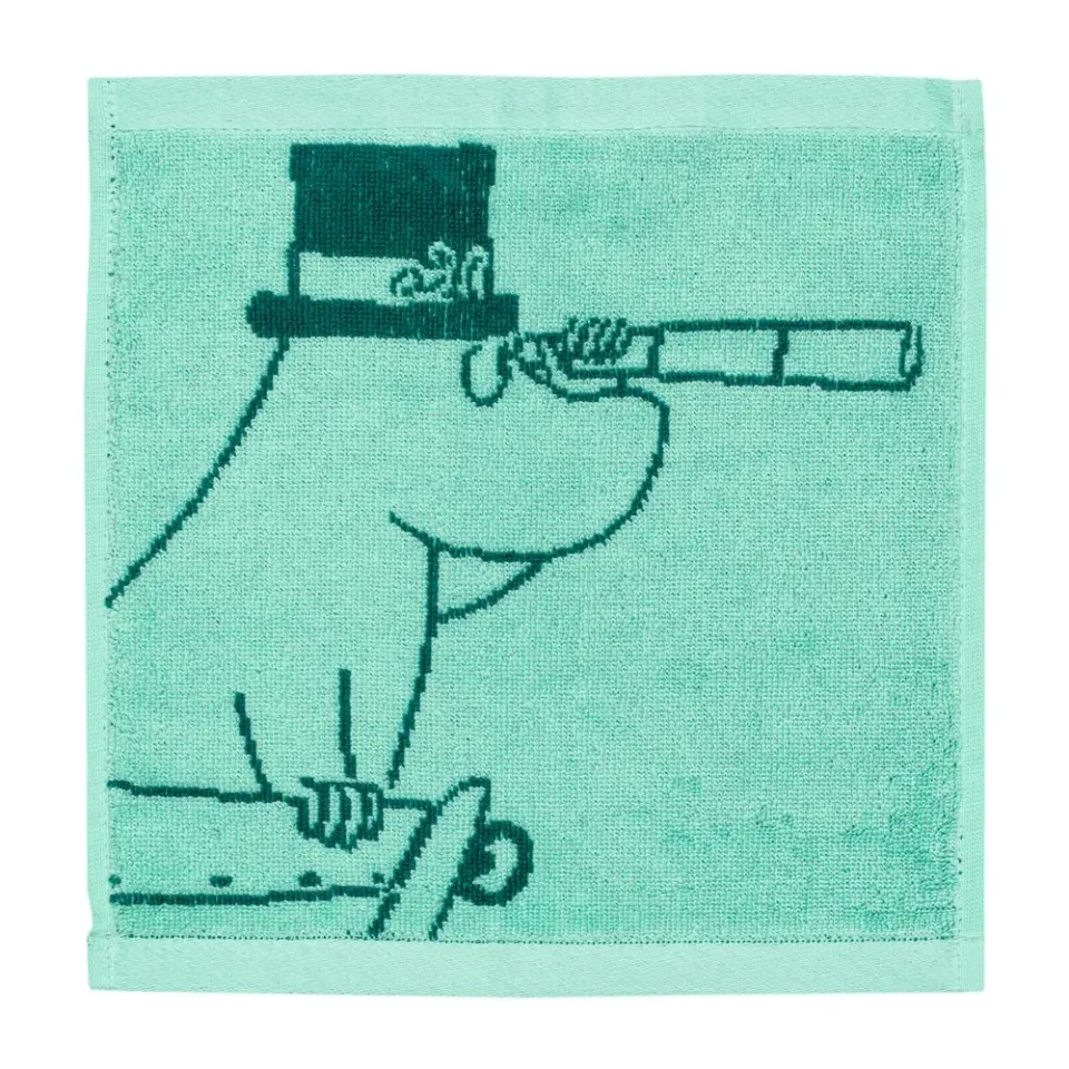 Moomintroll Moominpappa essuie-main sarcelle coton bio