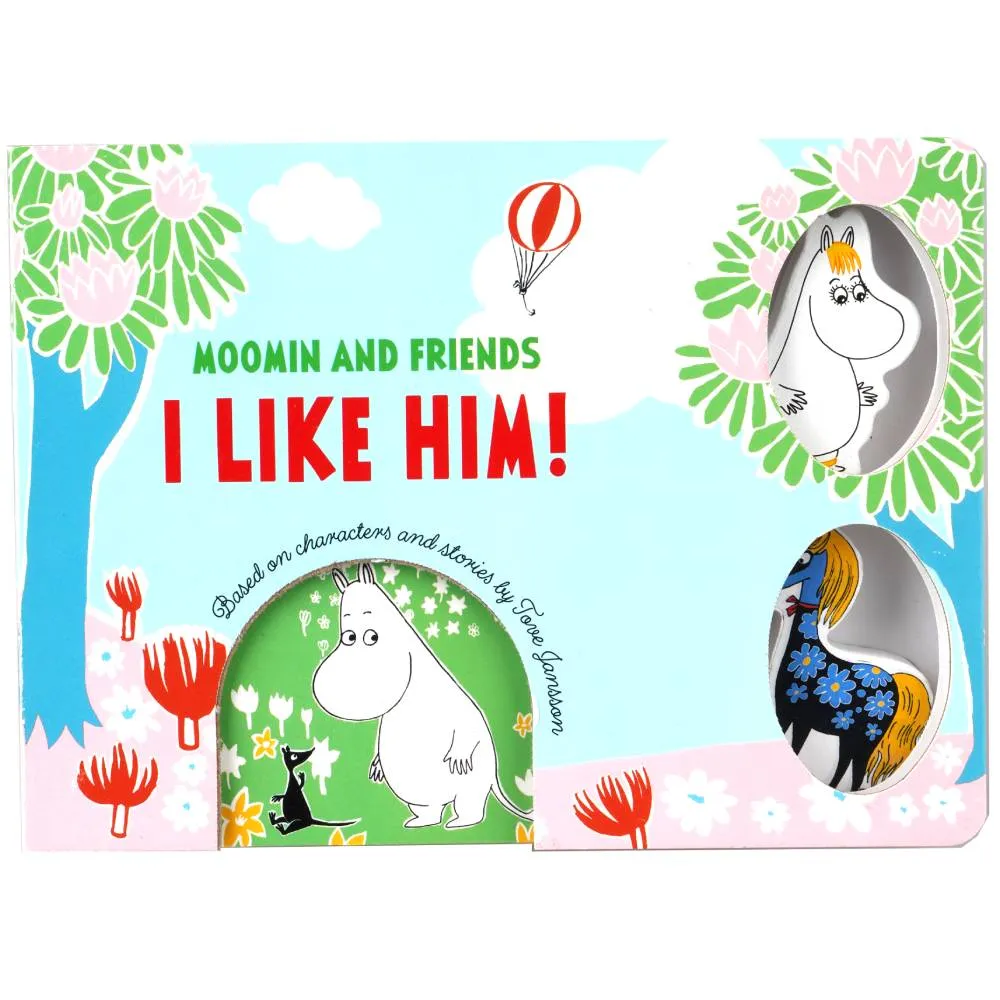 Moomintroll Moomin & Friends I Like Him! livre + figurines bois