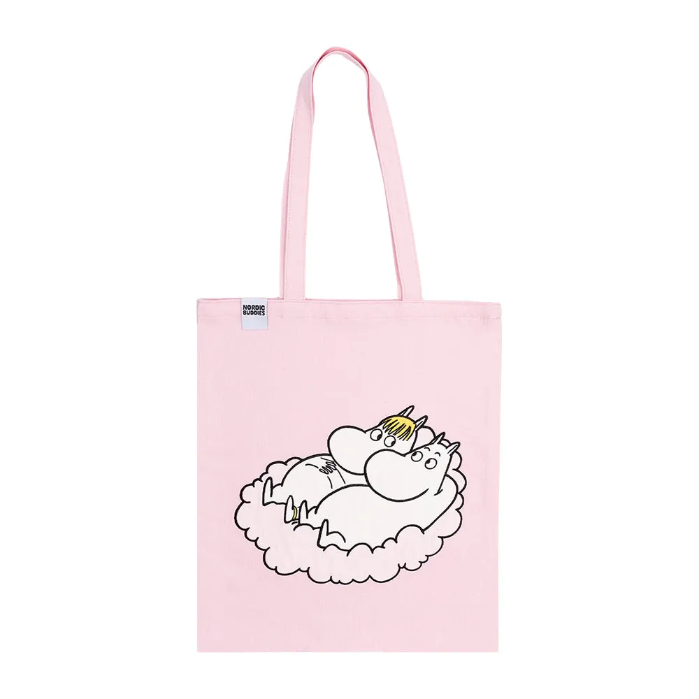 Moomintroll Cloud tote bag rose 38x42 cm