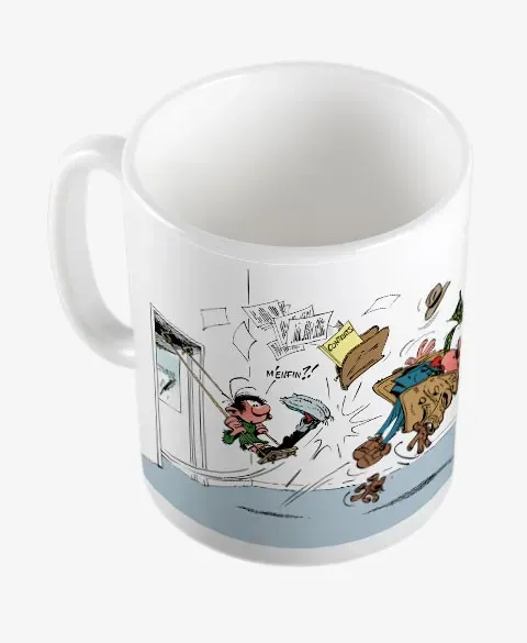 Gaston Lagaffe balançoire mug céramique